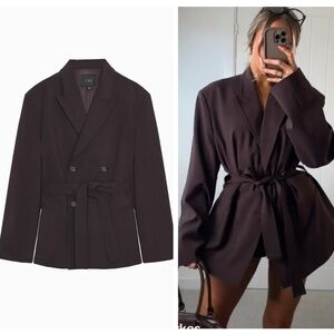 ZARA oversized blazer with belt